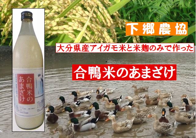 下郷農協 九州大分県産農薬不使用米使用 合鴨米の甘酒
